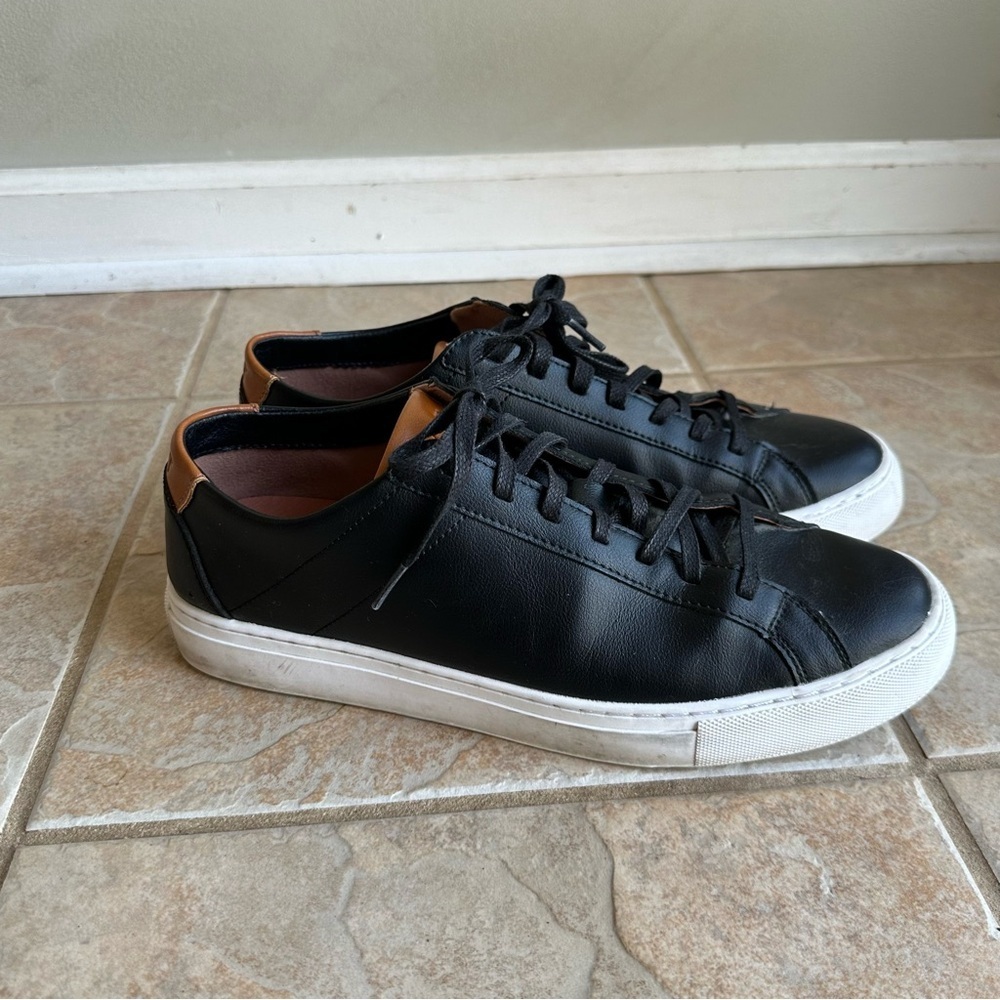 BYLT Everyday Shoes Black Leather Casual Sneakers Premium Basics​​